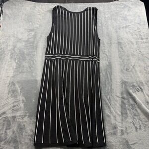 Women's LOFT Plus 16/18 Striped Tank Dress Black & White Stretch